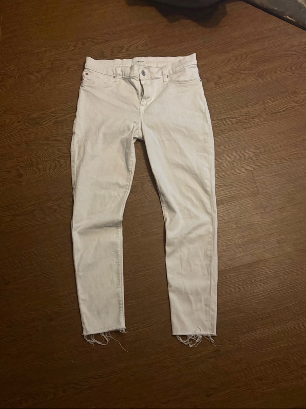 Hudson Jeans White Skinny Ankle Jeans